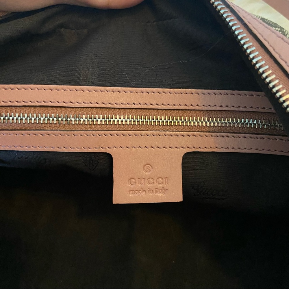Gucci Brown GG Canvas Twins Shoulder Bag Beige/Pink - Picture 11 of 14